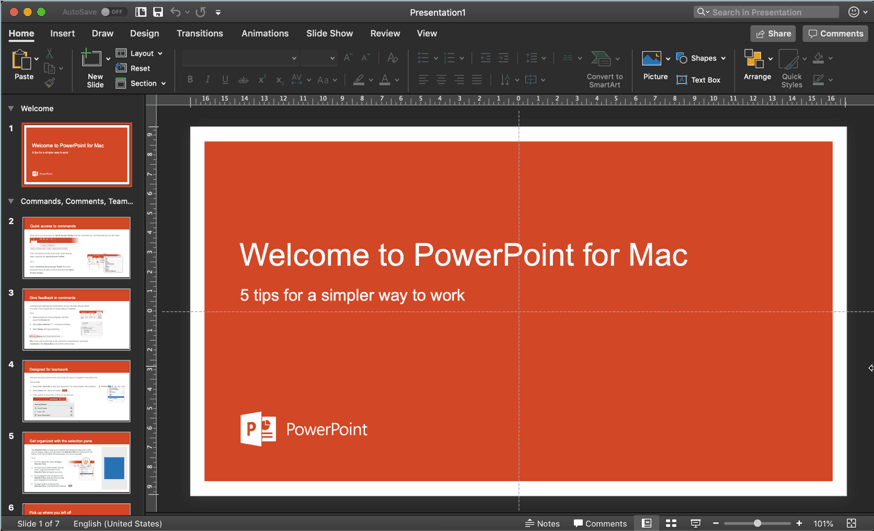 show in powerpoint for mac